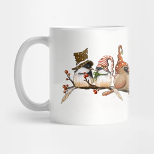 Winter Birds Cardinals Chickadees Mug